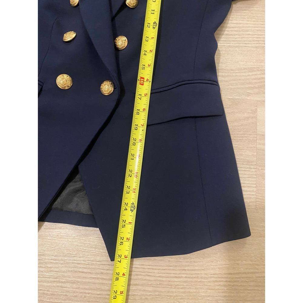 Veronica Beard Miller Dickey Jacket 6 Navy Gold Double Breasted Classic Office - Picture 7 of 16